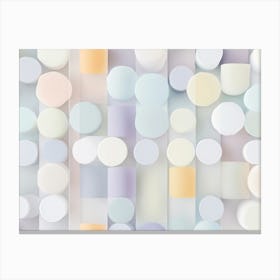 Abstract Pastel Colored Pills Canvas Print