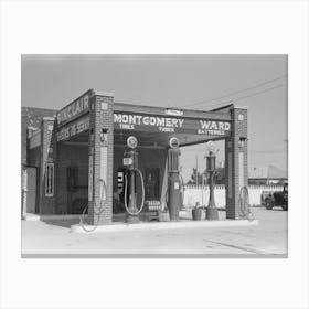 Service Station, Dalhart, Texas By Russell Lee Canvas Print