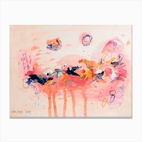 'Pea Soup' Motherhood Pink Canvas Print
