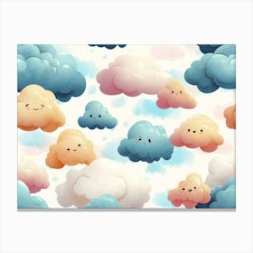 Cute Clouds 2 Canvas Print