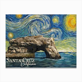 Starry Night In Santa Cruz Canvas Print