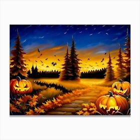 Halloween Pumpkins 2 Canvas Print