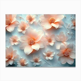 Peach Flowers Canvas Print