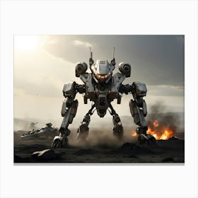 Ai army robotic dog Canvas Print