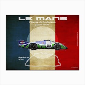 Le Mans 917 Hippie Car Landscape Canvas Print