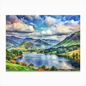 Van Gogh Lake District National Park Uk (1) Canvas Print