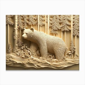 Beautiful Bear 3d Canvas Print