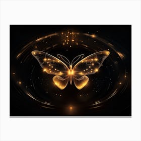 Golden Butterfly 69 Canvas Print