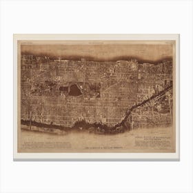 New York City, Photographed From Two Miles Up In The Air   From The Lionel Pincus And Princess Firyal Map Division Canvas Print
