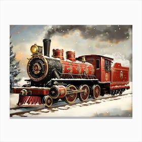 Christmas Train 5 Canvas Print