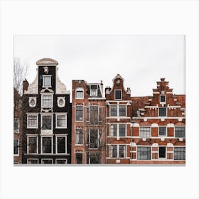 Canal Charms: Captivating Amsterdam Canal Houses | The Netherlands Canvas Print