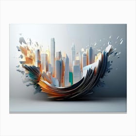 Abstract Cityscape 1 Canvas Print