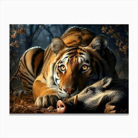 Wild Animal Creative Portrait 192 Canvas Print