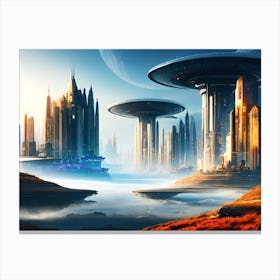 Futuristic City 57 Canvas Print