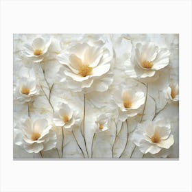 White Flowers 25 Canvas Print