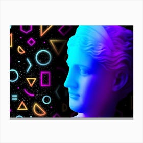 Ceres/Demeter - Ancient neon gods (synthwave/vaporwave/retrowave/cyberpunk) — aesthetic poster Canvas Print