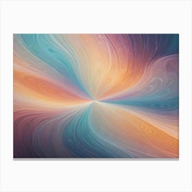 Abstract Swirling, Circular Pattern Of Blue, Orange, And Brown Colors, With An Eye Like Effect In The Center Canvas Print