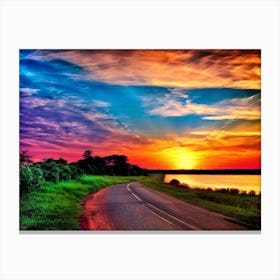 Sunset Road Canvas Print