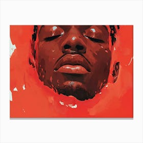 Young Black Man in Red Canvas Print