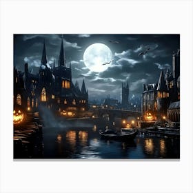 Halloween City Canvas Print