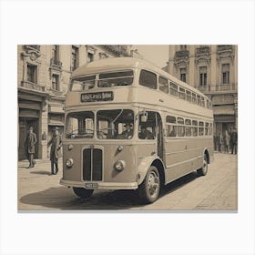 Double Decker Bus - Vintage collection  Canvas Print