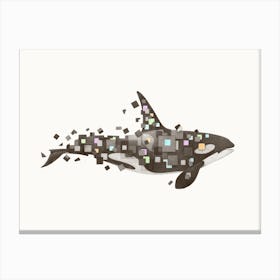 Fractured Killer Whale Option Canvas Print