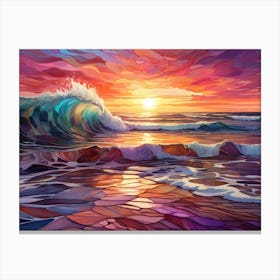 Sunset At The Beach 67 Canvas Print