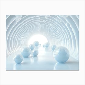 Golf Balls In A Tunnel Canvas Print