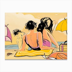 Beach Girls Canvas Print