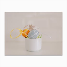 Easter Eggs In A Vase Canvas Print