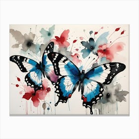 Blue Butterflies 3 Canvas Print