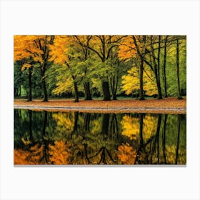 Serene Autumn Reflections 44 Canvas Print