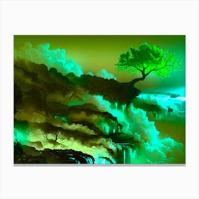 Tree In The Water Canvas Print