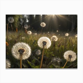 Dandelion Forest Nature Canvas Print
