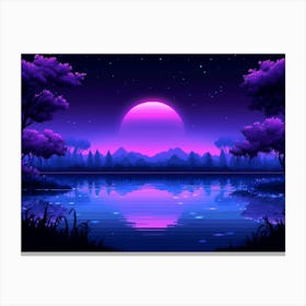 Purple Night Sky Canvas Print