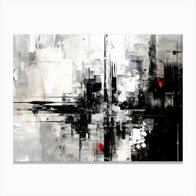 Urban Pulse Abstract Black And White 4 Canvas Print