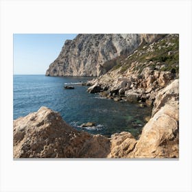 Rocky bay, cliffs and the Mediterranean Sea Canvas Print