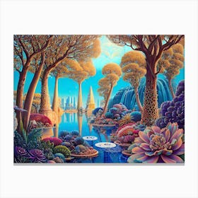 Psychedelic Garden Canvas Print