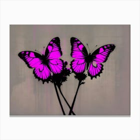 Pink Butterflies 7 Canvas Print