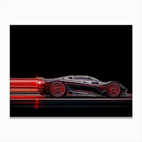 Aerodynamic Elegance with a light trails Canvas Print