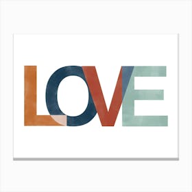 Love Sign in Fall Colours Canvas Print