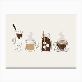 Coffee Variations Canvas Print