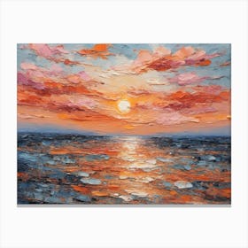 Sunset Over The Sea Canvas Print