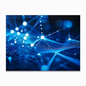 Abstract Digital Art Featuring Large Interconnected Datum Points Symbolizing An Ai Network In A Fut 2 1 Canvas Print