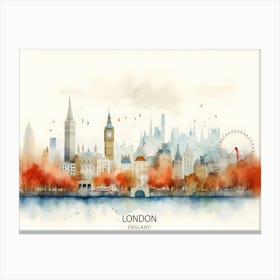 London Skyline Iconic Cityscape Landmarks Canvas Print