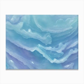 Abstract Blue Water Canvas Print