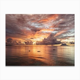 Evening glow in Sulawesi Canvas Print