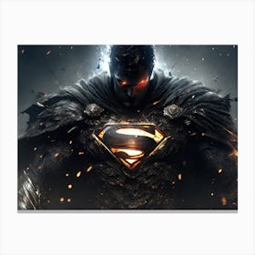 Superman In Souls Like Style Canvas Print