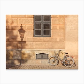 Bycicle And Light In Copenhagen Canvas Print