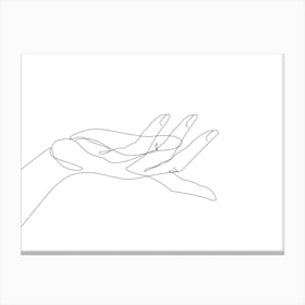 Give Me Your Hand Canvas Line Art Print